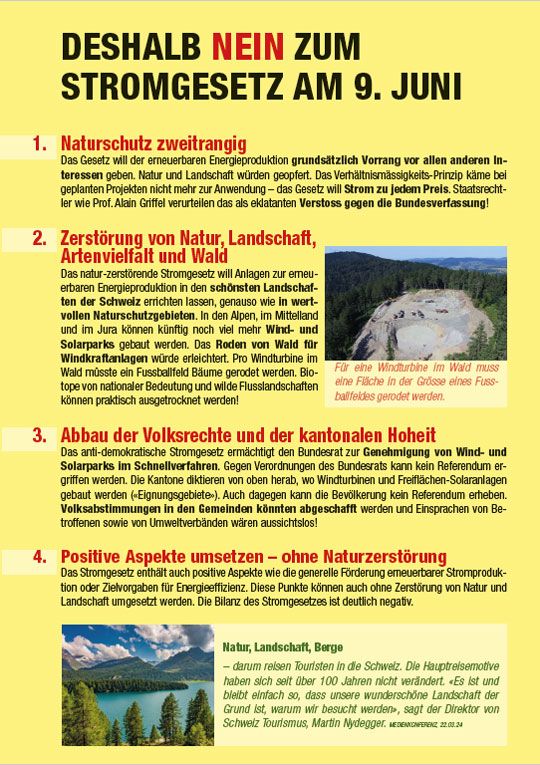 Flyer Stromgesetz Nein